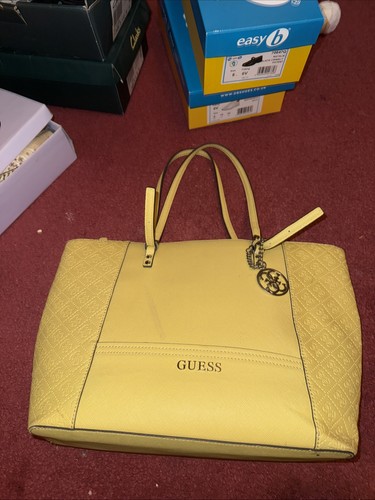 Guess yellow handbag bag - guess,