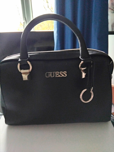 Guess black structured handbag - guess,