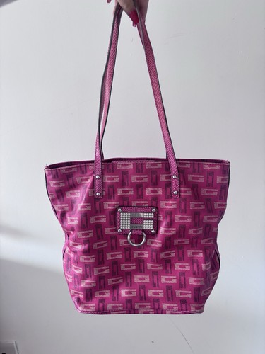 Guess pink embellished logo - pink,