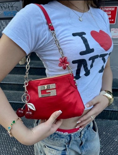 Guess red satin - red, shoulder