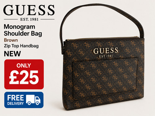 Guess monogram shoulder bag - guess,