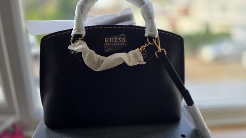 Guess black handbag has - handbag,