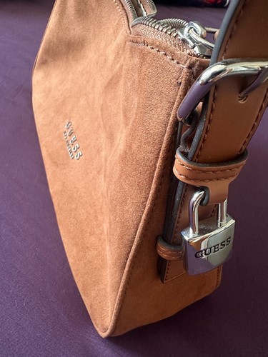 Guess brown suede handbag new - handbag,,