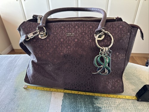 Guess handbag large purple - guess,