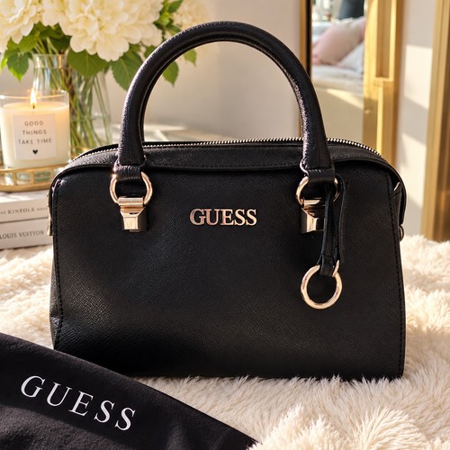 Guess black structured - structured, handbag