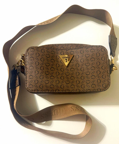 Guess brown monogram shoulder - brown,