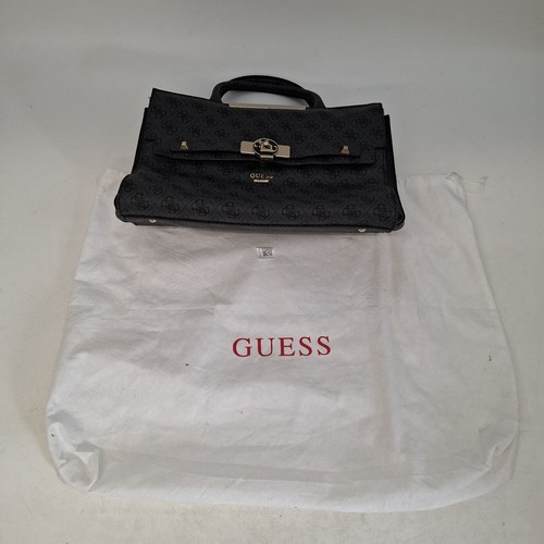 Guess black monogram satchel - guess,