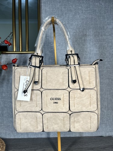 Guess beige tote bag shoulder - beige,