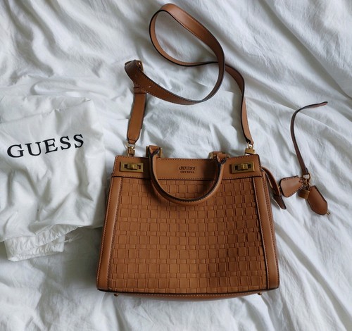 Guess katey woven handbag - guess,